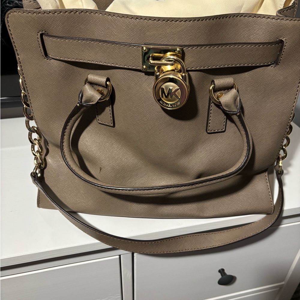 Michael Kors Tan Leather Tote Bag